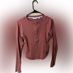 Mauve Long Sleeve Calvin Klein Tshirt